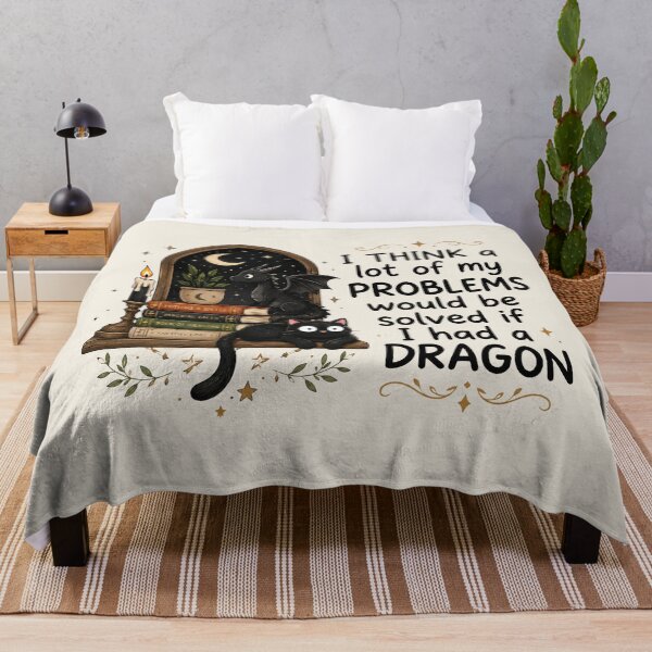 Item preview, Funny Dragon, I Think A Lot Of My Problems Would Be Solved If I Had A Dragon Fantasy Graphic, Gift For Dragon Lovers, Dragon designed and sold by Sprinkle12345.