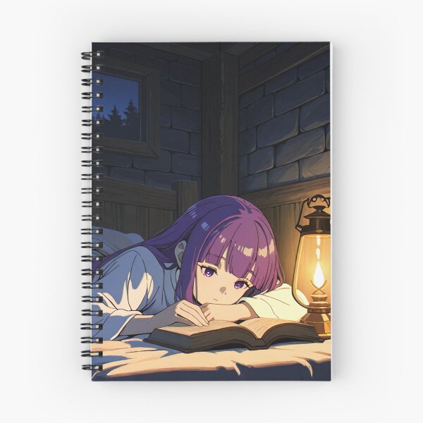 Item preview, Art - Female Character Reading, Vibrant Manga Illustration designed and sold by AnimeShin.