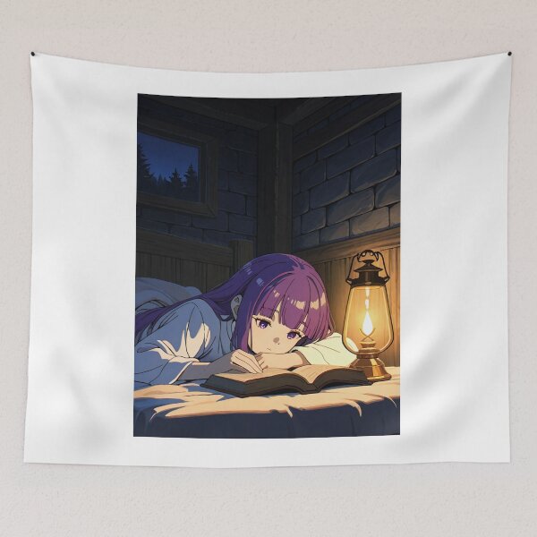 Item preview, Art - Female Character Reading, Vibrant Manga Illustration designed and sold by AnimeShin.
