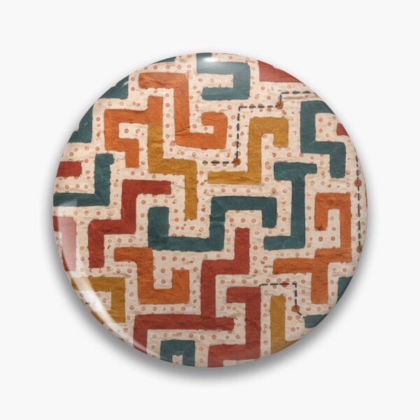 Item preview, Hidden Ways Earth Tone Maze Pattern | Rustic Geometric Seamless Surface Design designed and sold by SWSandraWechner.