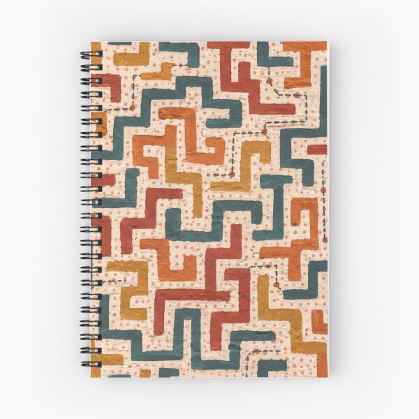 Item preview, Hidden Ways Earth Tone Maze Pattern | Rustic Geometric Seamless Surface Design designed and sold by SWSandraWechner.