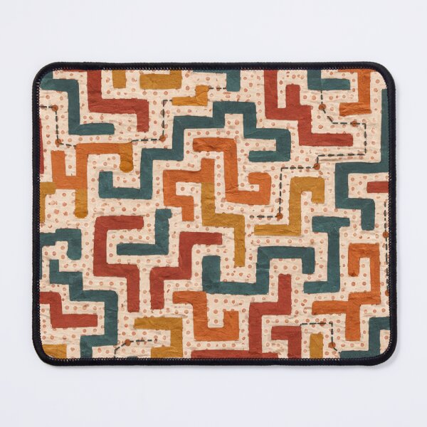 Item preview, Hidden Ways Earth Tone Maze Pattern | Rustic Geometric Seamless Surface Design designed and sold by SWSandraWechner.