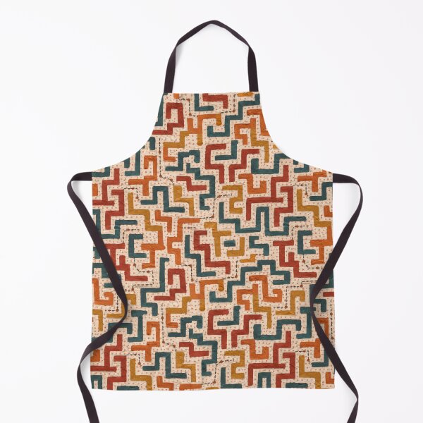 Item preview, Hidden Ways Earth Tone Maze Pattern | Rustic Geometric Seamless Surface Design designed and sold by SWSandraWechner.