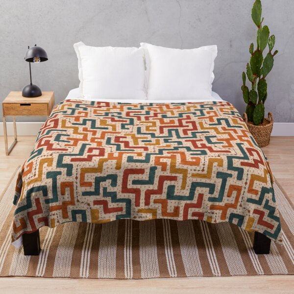 Item preview, Hidden Ways Earth Tone Maze Pattern | Rustic Geometric Seamless Surface Design designed and sold by SWSandraWechner.