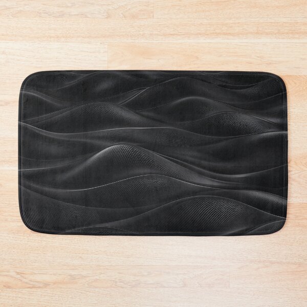 Item preview, Luxury Black Carbon Fiber Abstract Minimalist Waves designed and sold by Aimaniia666.