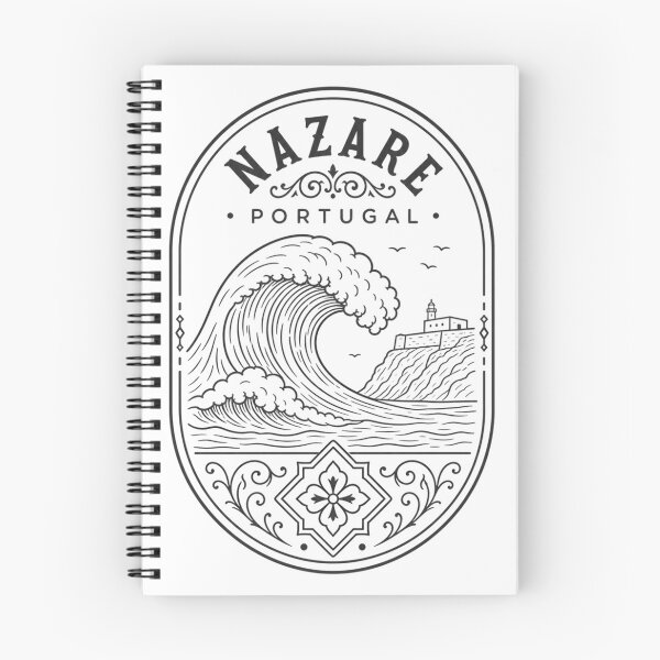 Item preview, Nazaré Portugal – Vintage Big Wave Ornament Badge Logo designed and sold by Jandedan.