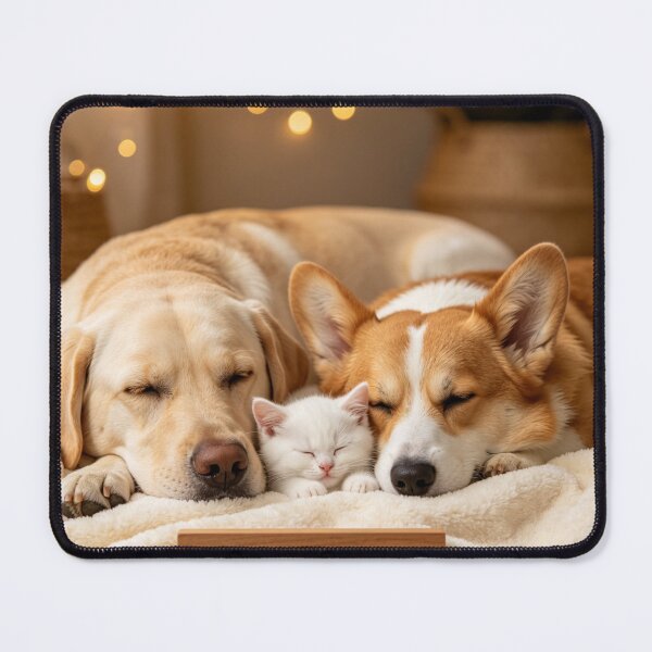 Item preview, Safe & Loved Pet Friendship Labrador Corgi Kitten designed and sold by BagFactoryUK.