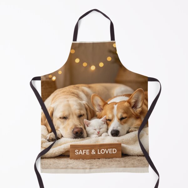 Item preview, Safe & Loved Pet Friendship Labrador Corgi Kitten designed and sold by BagFactoryUK.