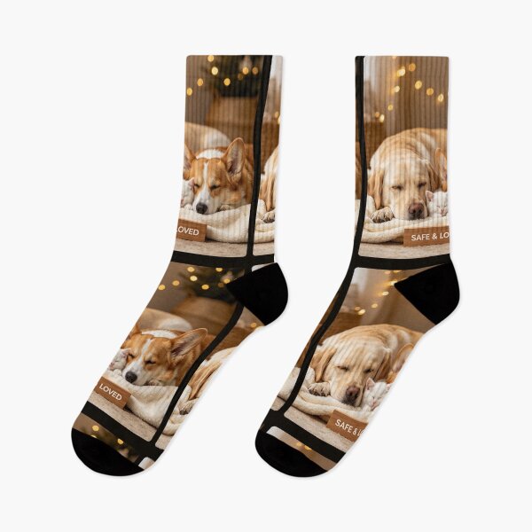 Item preview, Safe & Loved Pet Friendship Labrador Corgi Kitten designed and sold by BagFactoryUK.