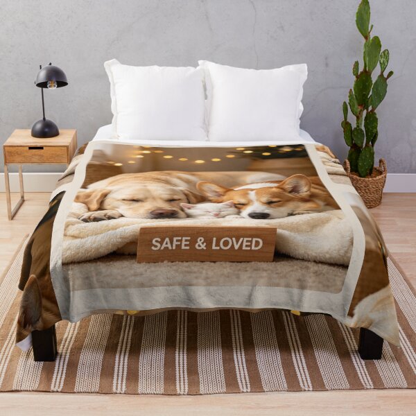 Item preview, Safe & Loved Pet Friendship Labrador Corgi Kitten designed and sold by BagFactoryUK.