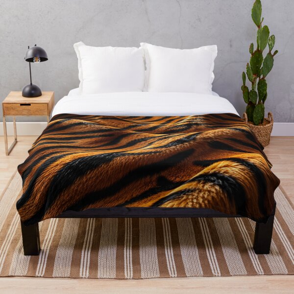 Aperçu de l'œuvre Rayures de fourrure de tigre de luxe 3D créée et vendue par ImagineNInk.