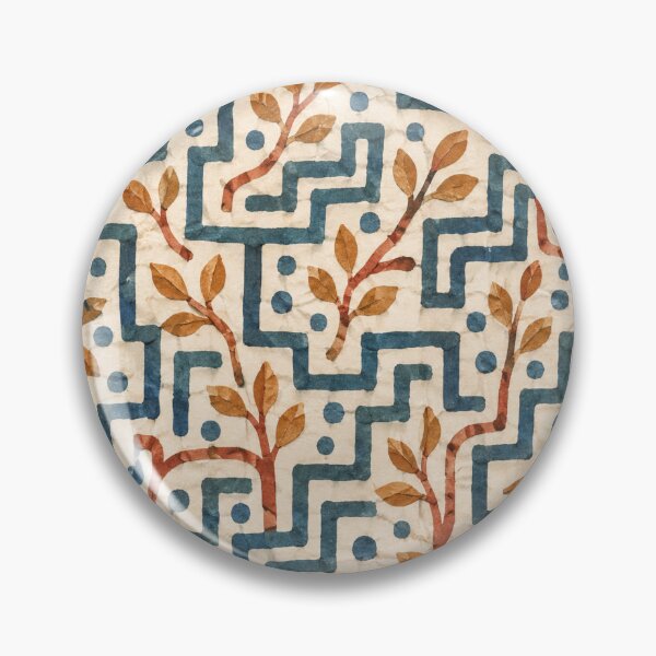 Item preview, Hidden Ways Botanical Maze Pattern with Leaves | Seamless Geometric Nature Surface Design designed and sold by SWSandraWechner.