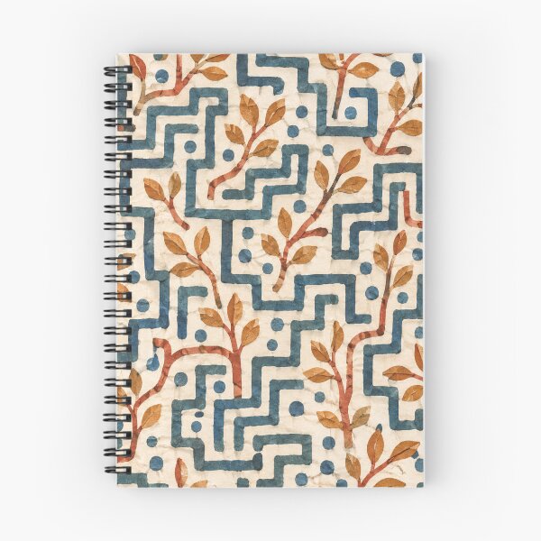 Item preview, Hidden Ways Botanical Maze Pattern with Leaves | Seamless Geometric Nature Surface Design designed and sold by SWSandraWechner.