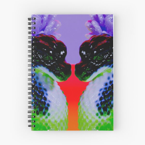 Item preview, Mirrored Neon Dragons In Bloom designed and sold by bubblegoth.