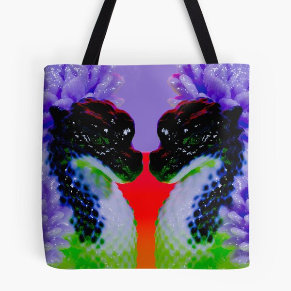 Item preview, Mirrored Neon Dragons In Bloom designed and sold by bubblegoth.