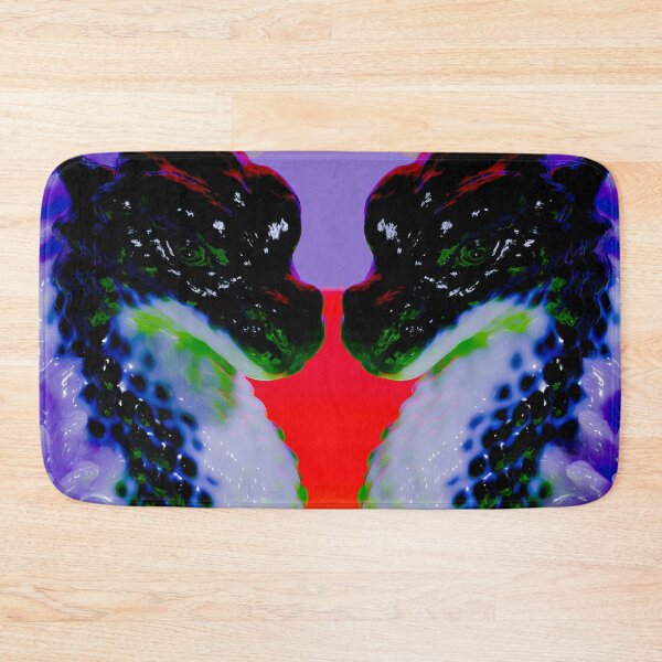 Item preview, Mirrored Neon Dragons In Bloom designed and sold by bubblegoth.