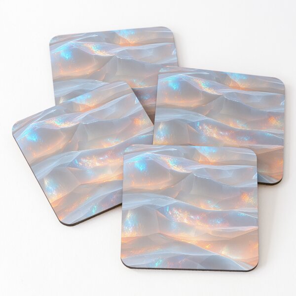 Item preview, Glowing Crystal Ice Abstract Low Poly Geometric Waves designed and sold by Aimaniia666.