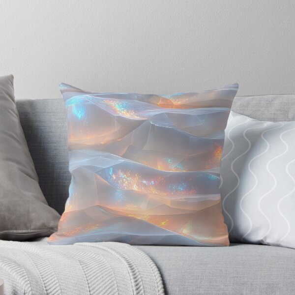 Item preview, Glowing Crystal Ice Abstract Low Poly Geometric Waves designed and sold by Aimaniia666.