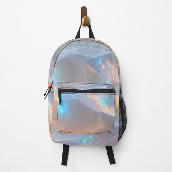 Item preview, Glowing Crystal Ice Abstract Low Poly Geometric Waves designed and sold by Aimaniia666.
