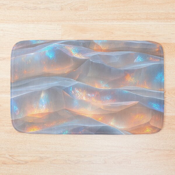 Item preview, Glowing Crystal Ice Abstract Low Poly Geometric Waves designed and sold by Aimaniia666.