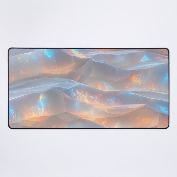 Item preview, Glowing Crystal Ice Abstract Low Poly Geometric Waves designed and sold by Aimaniia666.