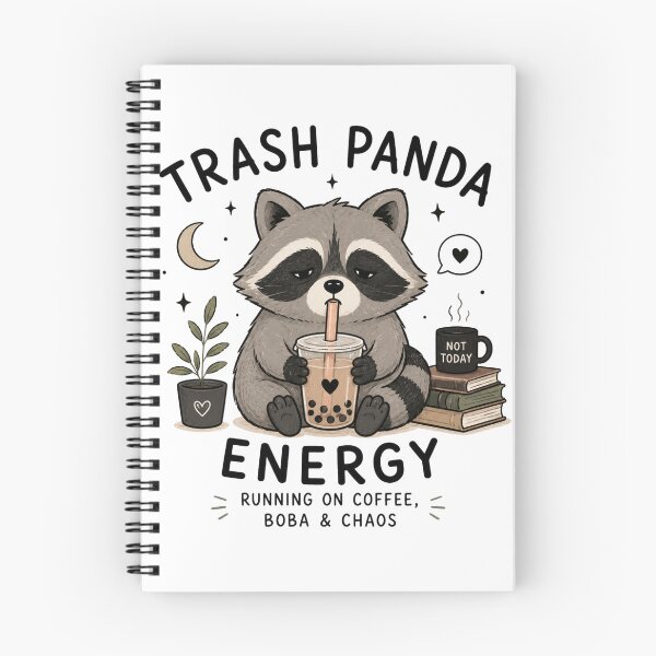 Item preview, Trash Panda Energy – Cute Raccoon Drinking Boba Coffee | Funny Kawaii Cottagecore Design designed and sold by 1234saad.