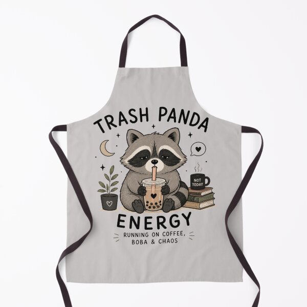 Item preview, Trash Panda Energy – Cute Raccoon Drinking Boba Coffee | Funny Kawaii Cottagecore Design designed and sold by 1234saad.