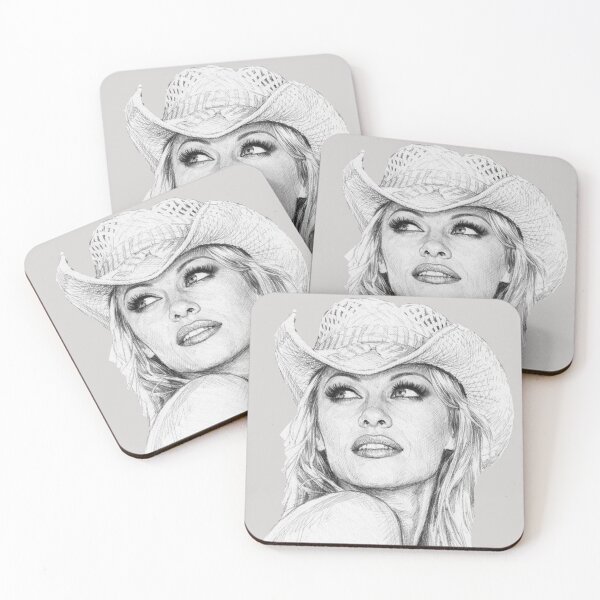 Item preview, P:A:Retro 90s cowgirl pencil sketch - Vintage blonde icon sticker graphic designed and sold by Bela Ambrus.