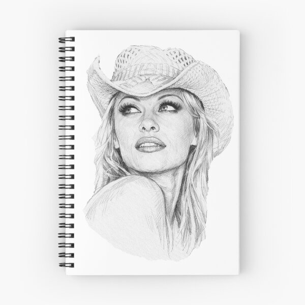 Item preview, P:A:Retro 90s cowgirl pencil sketch - Vintage blonde icon sticker graphic designed and sold by Bela Ambrus.