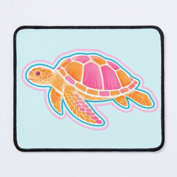 Item preview, Pink Sea Turtle Art Print | Vibrant Tropical Ocean Illustration | Coastal Beach Wall Art designed and sold by vitag.