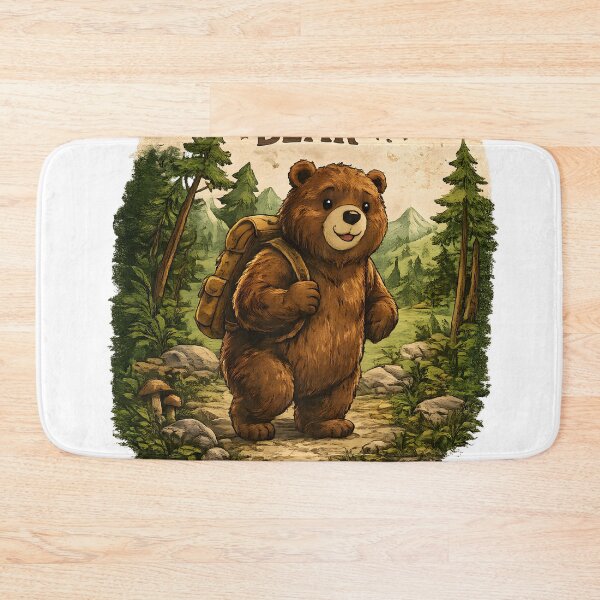 Item preview, Adventure Bear Hiking Vintage T-Shirt designed and sold by Santuário da Bicharada.