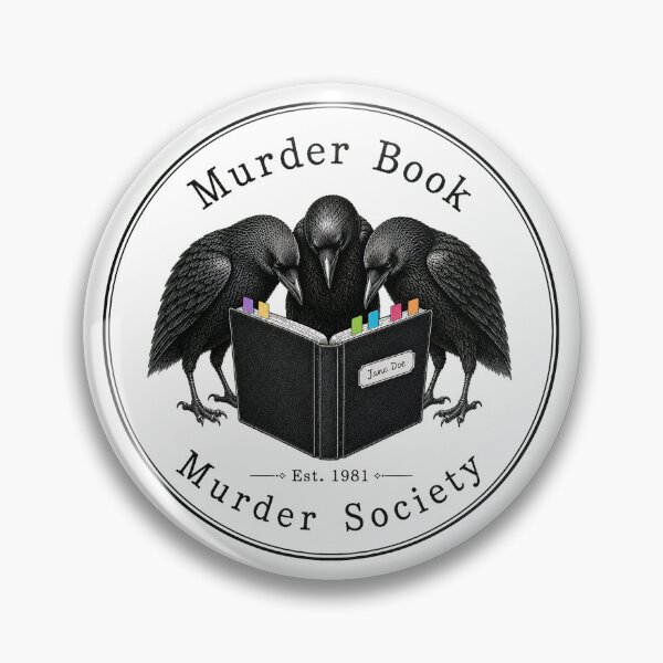 Item preview, Murder Book Society – Gothic Crow Book Club | Vintage Dark Academia Reading Club Design designed and sold by UpperClassThreads.
