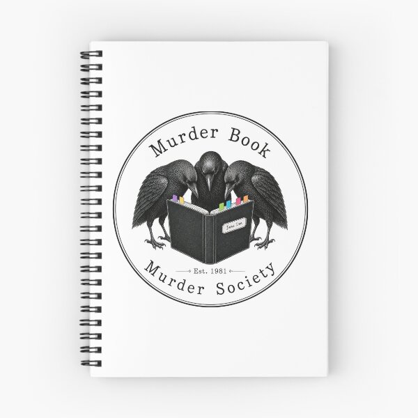 Item preview, Murder Book Society – Gothic Crow Book Club | Vintage Dark Academia Reading Club Design designed and sold by NefariousNerds.