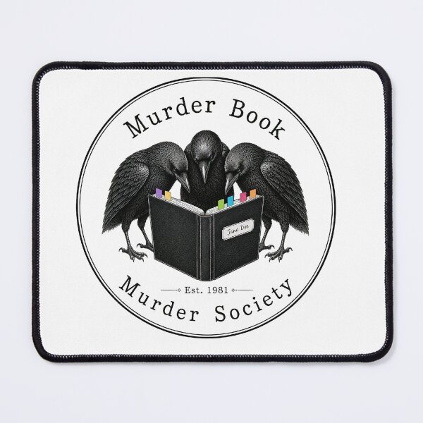 Item preview, Murder Book Society – Gothic Crow Book Club | Vintage Dark Academia Reading Club Design designed and sold by UpperClassThreads.