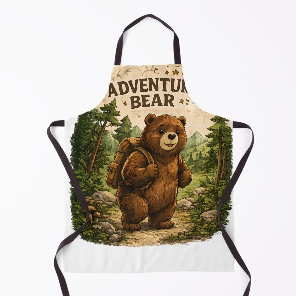 Item preview, Adventure Bear Hiking Vintage T-Shirt designed and sold by Santuário da Bicharada.