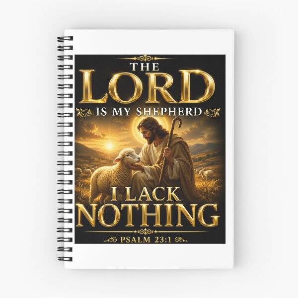 Item preview, THE LORD IS MY SHEPHERD, I LACK NOTHING | Psalm 23:1 | Christian Wall Art, Mug, Tote Bag & Home Décor Design designed and sold by KINGDOM GOLD STUDIO.