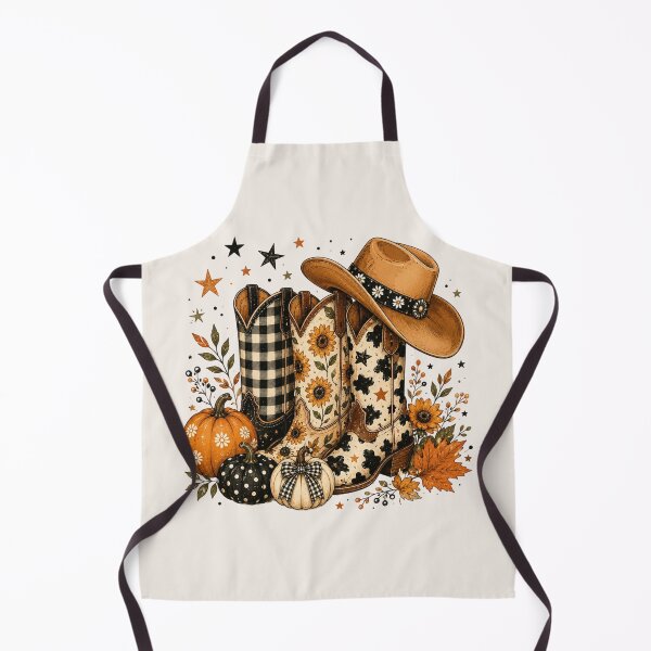 Item preview, Cowboy Boots Checkered Fall, Fall Pumpkin, Polka Dots Fall, Western Cowgirl Autumn designed and sold by Sprinkle12345.