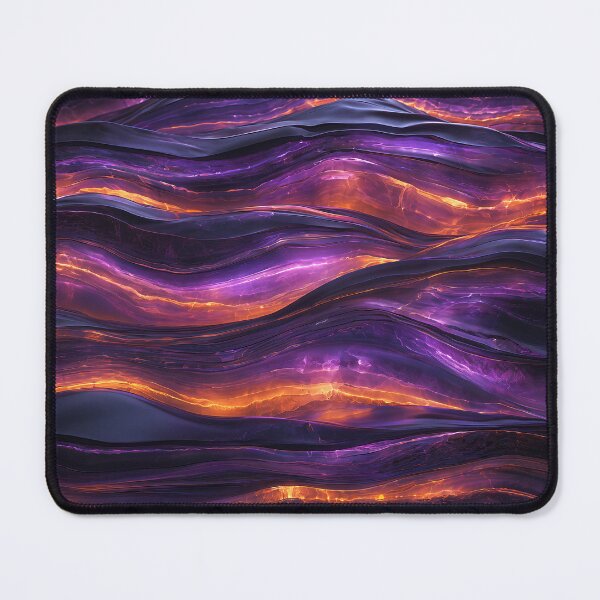 Item preview, Abstract Cyberpunk Neon Volcanic Lava Crystal Waves designed and sold by Aimaniia666.