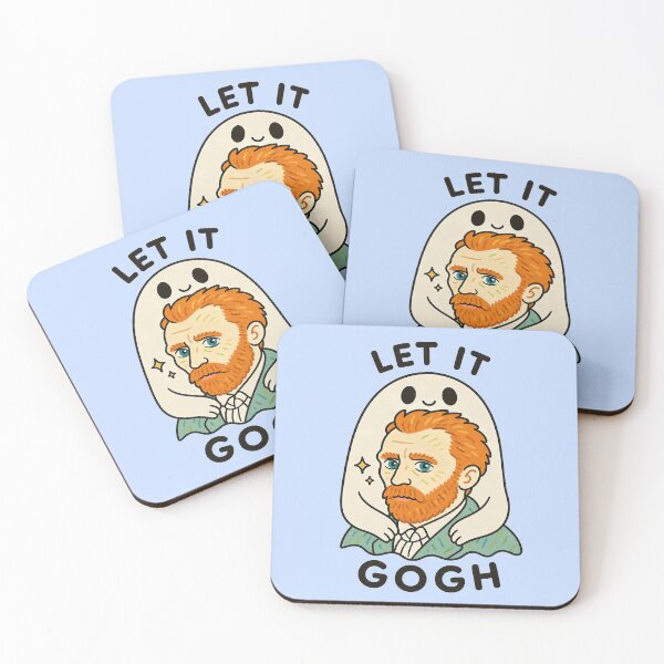 Item preview, Let It Gogh Cute Van Gogh Ghost Halloween Pun Art designed and sold by anabellstar design co.