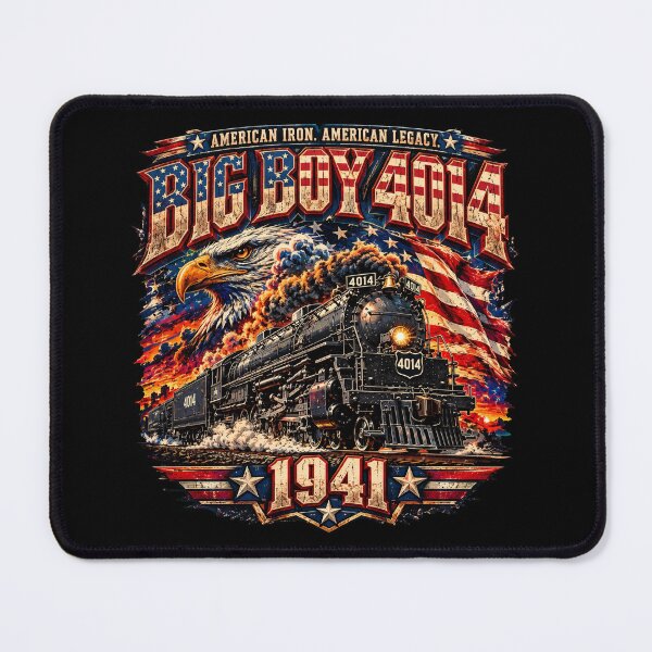 Item preview, Vintage 1941 Steam Locomotive Patriotic American Eagle Flag designed and sold by Vermanartist.