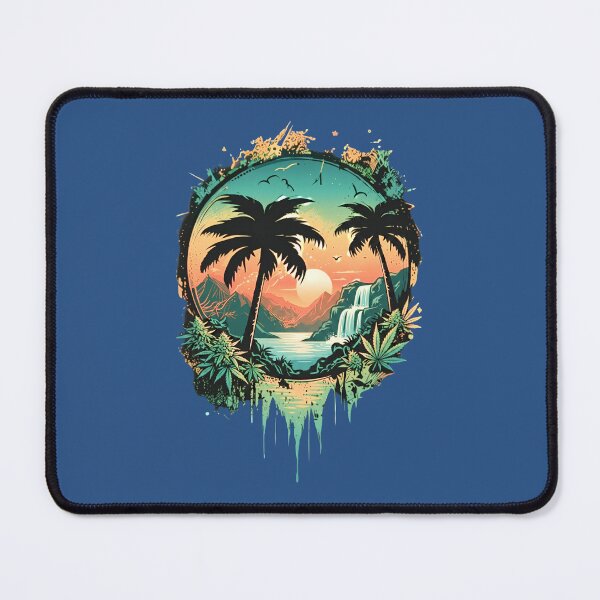 Item preview, Tropical Oasis Sunset Circular Graphic designed and sold by digitalbob60.