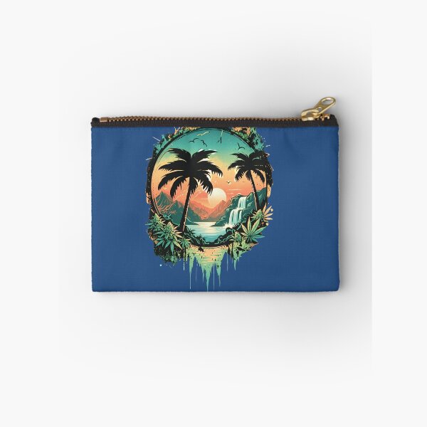 Item preview, Tropical Oasis Sunset Circular Graphic designed and sold by digitalbob60.