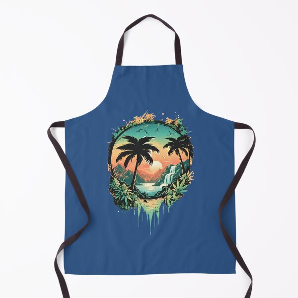Item preview, Tropical Oasis Sunset Circular Graphic designed and sold by digitalbob60.