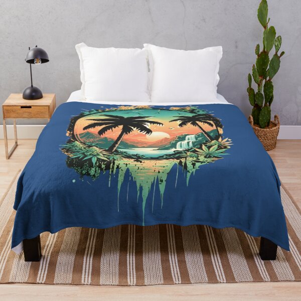 Item preview, Tropical Oasis Sunset Circular Graphic designed and sold by digitalbob60.