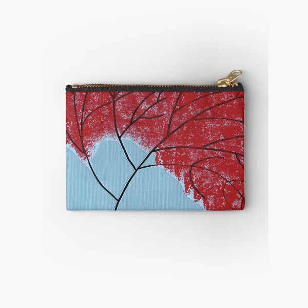 Item preview, Abstract Red Tree Leaves on Blue designed and sold by Kristy Carpenter.