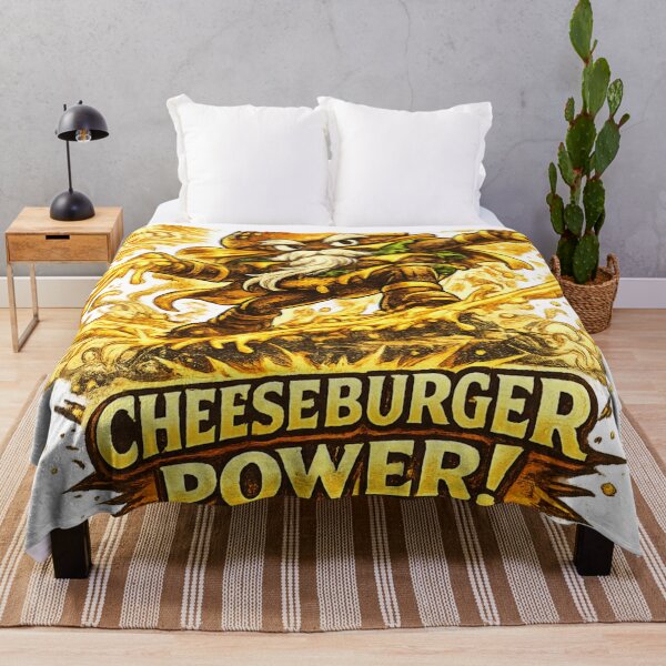 Item preview, Cheeseburger Power Super Hero Burger Vintage Graphic designed and sold by irfanshikh.