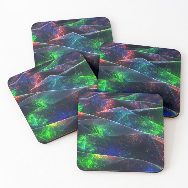 Item preview, Mystical Black Opal Iridescent Crystal Geometric Waves designed and sold by Aimaniia666.