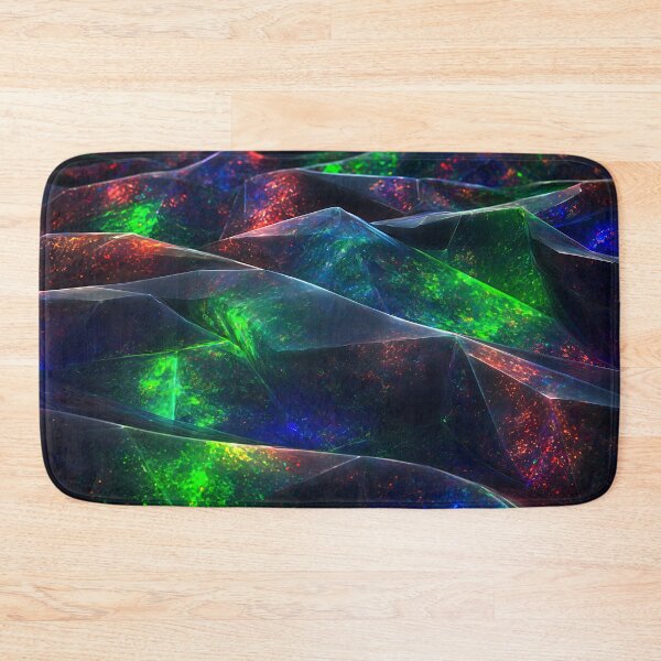 Item preview, Mystical Black Opal Iridescent Crystal Geometric Waves designed and sold by Aimaniia666.