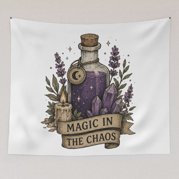 Item preview, Magic In The Chaos Witch Potion | Mystical Crystal Cottagecore Art designed and sold by RidaSalArt.