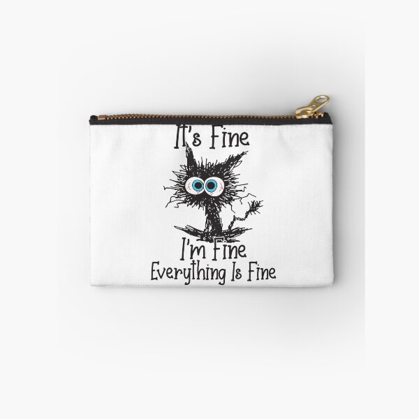 Item preview, Funny Black Cat It's Fine I'm Fine Everything Is Fine Gift for Cat Lovers - Funny Cat Shirt designed and sold by VisionGraphic.